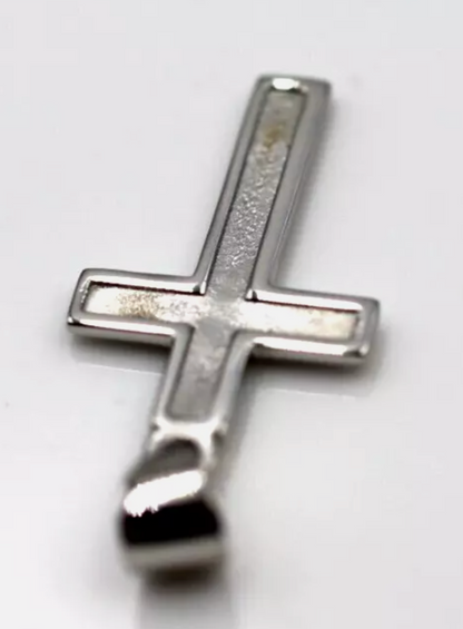 Genuine 9ct 9K Platinum PL 950 Plain Cross Pendant