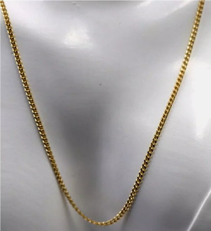 Genuine Solid 9ct Yellow Gold Curb Necklace / Chain 5.3grams 2mm 50cm