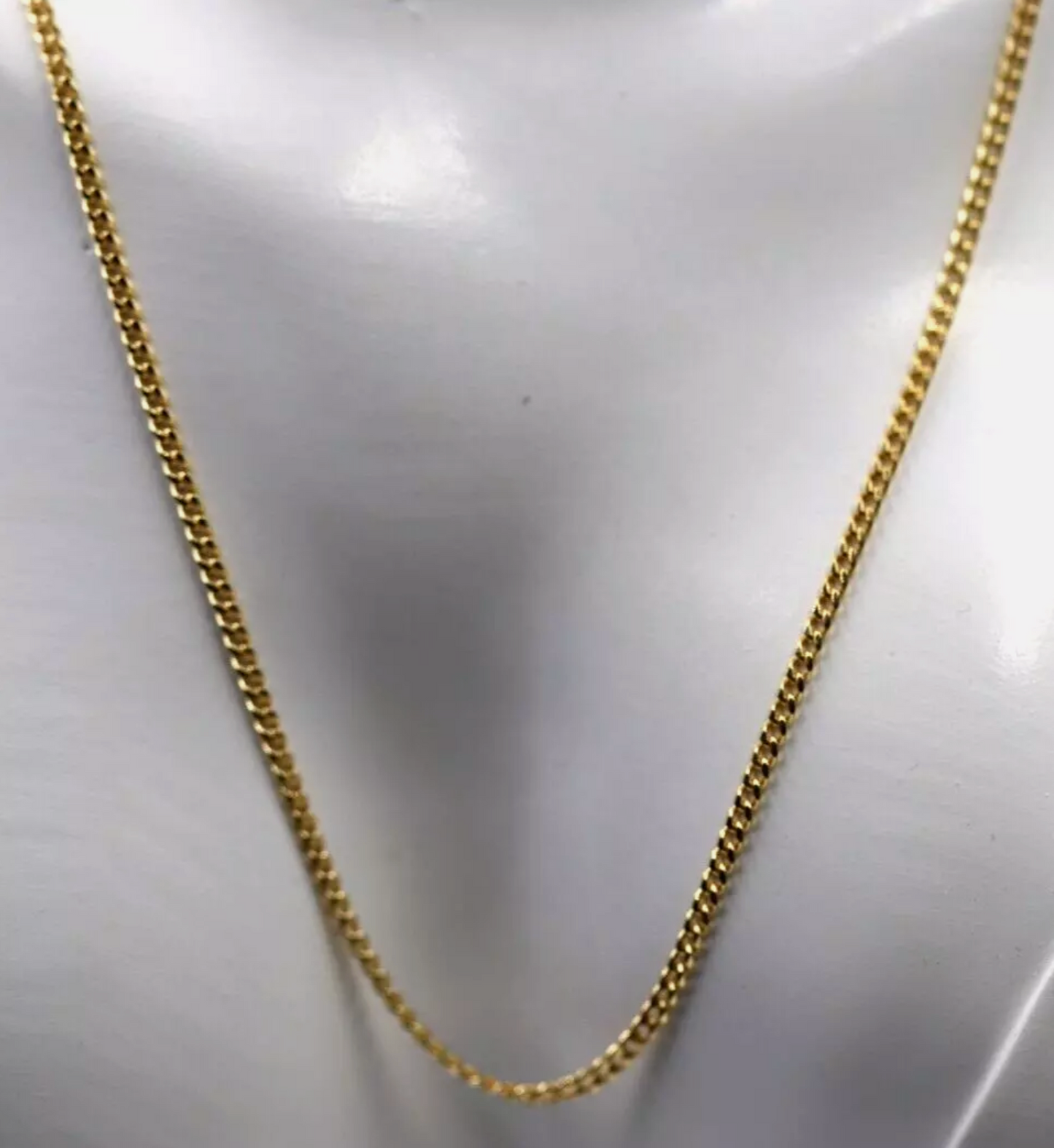 Genuine Solid 9ct Yellow Gold Curb Necklace / Chain 5.3grams 2mm 50cm