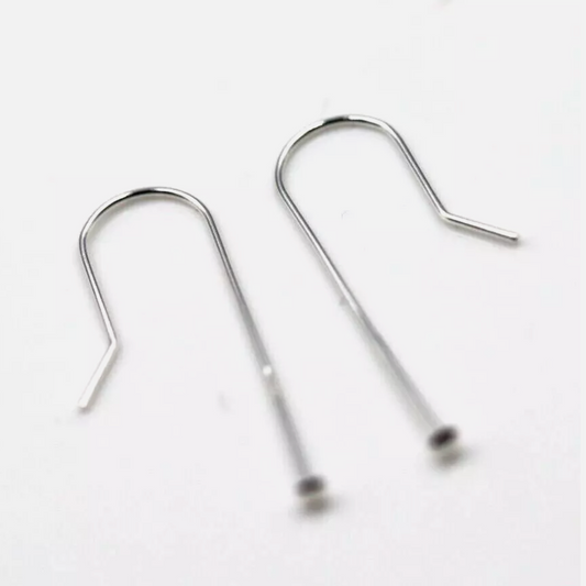 Sterling Silver 925 Earring Hooks Shepherd Hooks Straight