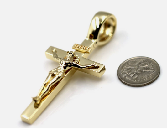 Genuine 18ct 750 Yellow, Rose or White Gold Solid Huge Large Heavy Crucifix Cross Pendant 40g
