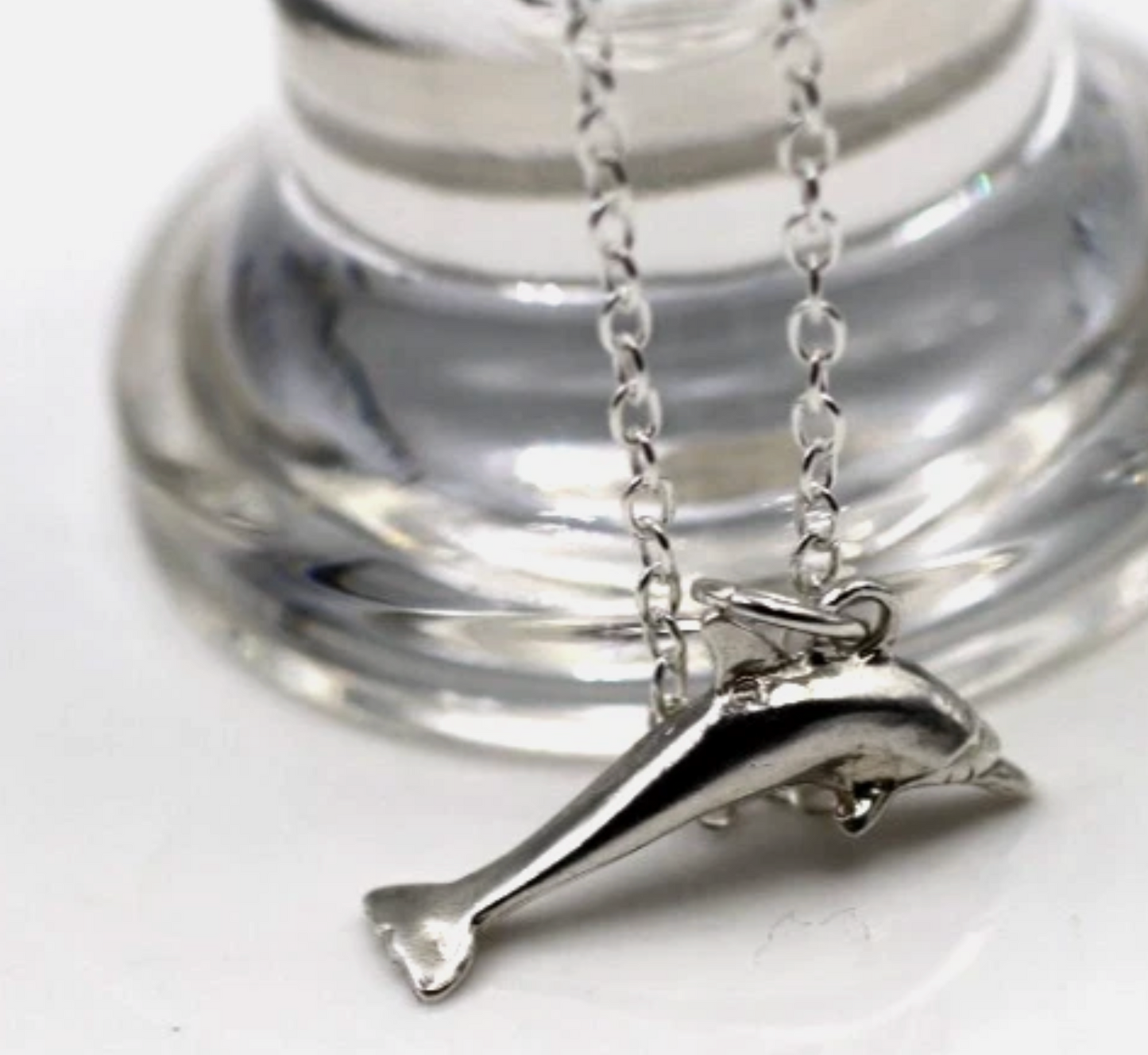 Sterling Silver 925 Dophin Pendant Charm + 45cm Necklace Chain