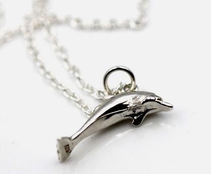 Sterling Silver 925 Dophin Pendant Charm + 45cm Necklace Chain