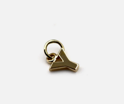 Kaedesigns, Genuine 9ct 9kt Genuine Solid Yellow, Rose or White Gold Initial Pendant Y
