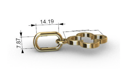 Genuine Solid 9ct Yellow, Rose Or White Gold 28mm Four Leaf Clover Pendant