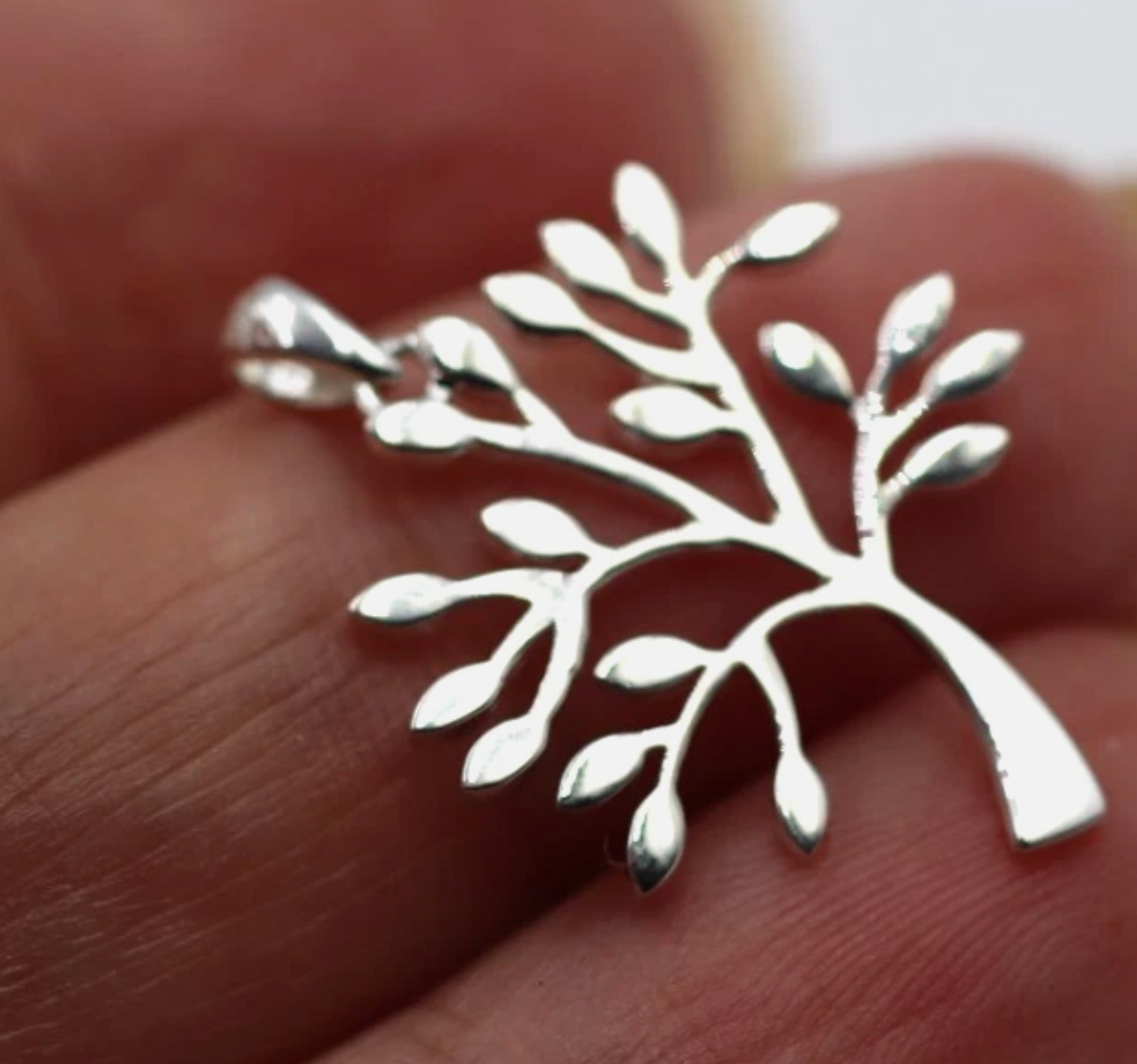 Genuine Sterling Silver 925 CZ Tree of Life Pendant Charm
