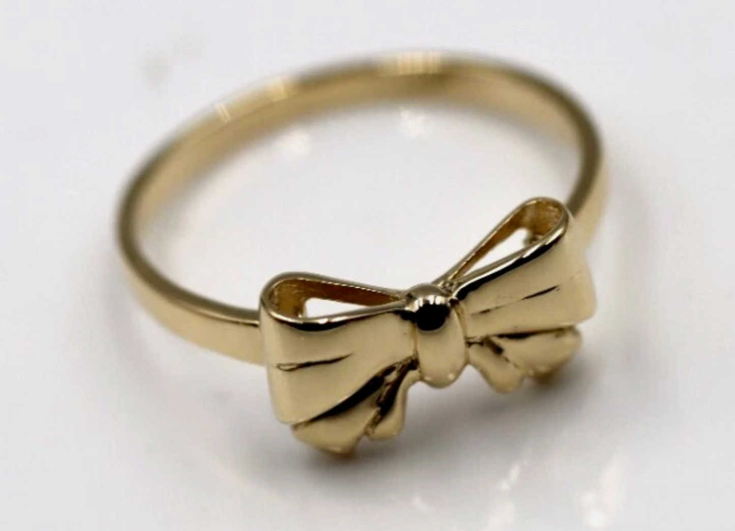 Genuine 9ct Solid Yellow, Rose Or White Gold Bow Ring Choose Size L To P
