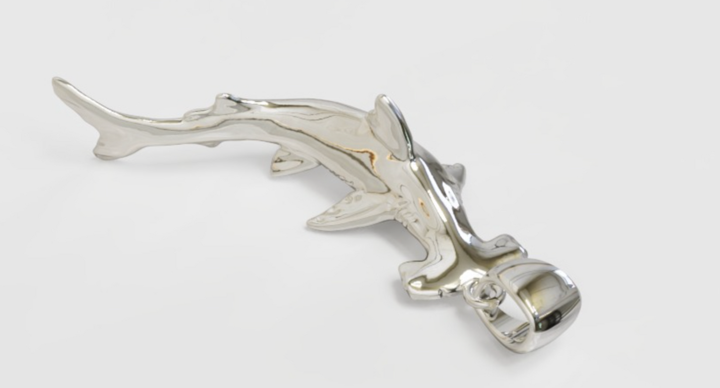 Genuine Solid 9ct Yellow, Rose or White Gold Hammerhead Shark Pendant / Charm