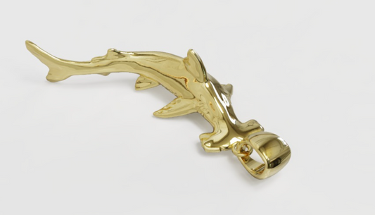 Genuine Solid 9ct Yellow, Rose or White Gold Hammerhead Shark Pendant / Charm