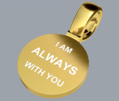 Genuine Heavy 18ct 18k 750 Yellow Gold Full Solid Heavy Engraved Pendant