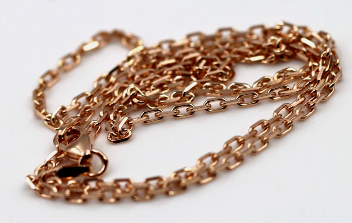 Genuine 9ct 9k 375 Yellow Gold Diamond Cut Anchor 2mm- Choose from 40cm, 45cm, 50cm and 60cm