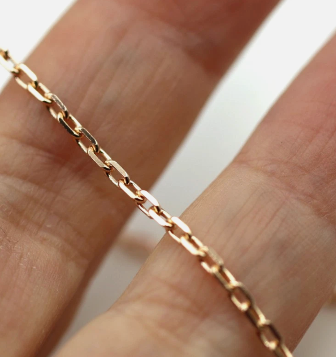 Genuine 9ct 9k 375 Yellow Gold Diamond Cut Anchor 2mm- Choose from 40cm, 45cm, 50cm and 60cm