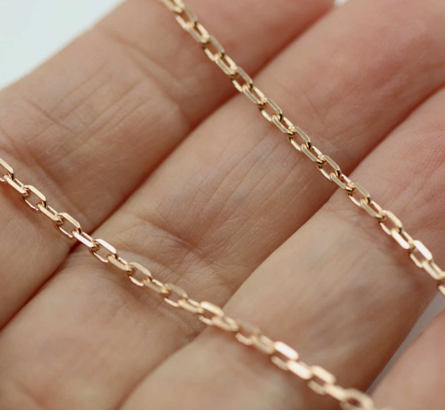 Genuine 9ct 9k 375 Yellow Gold Diamond Cut Anchor 2mm- Choose from 40cm, 45cm, 50cm and 60cm