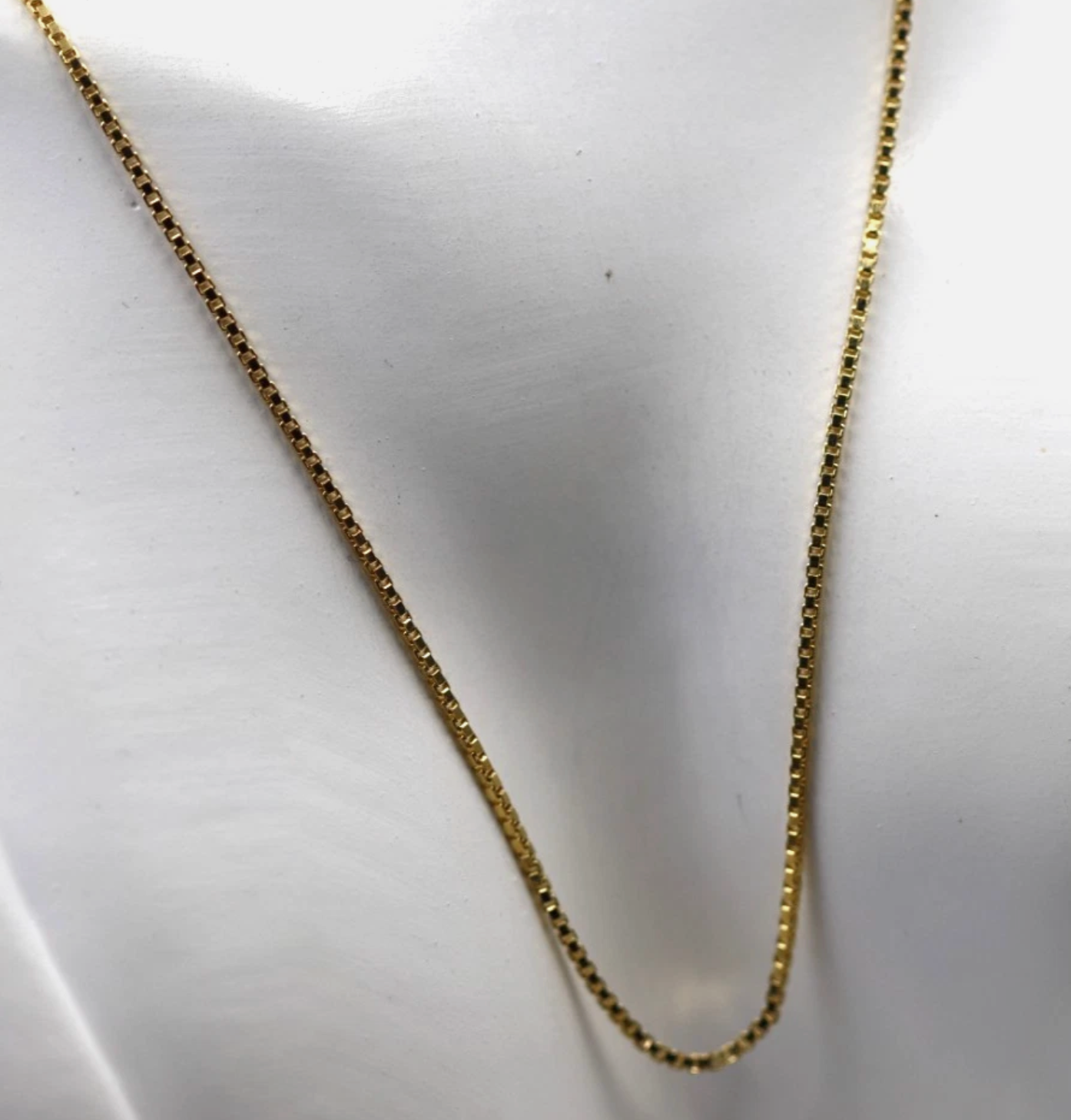 Genuine 9ct 9k 375 Yellow Gold Box Chain Necklace 4.9grams 55cm 1.3mm