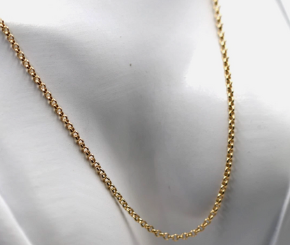 Genuine 9ct 9K Yellow Gold Belcher Cable Chain Necklace 52cm 2.4grams