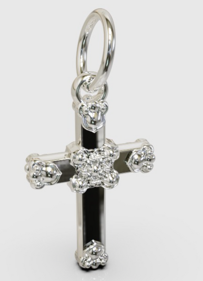 Genuine 9ct 9k Yellow, Rose or White Gold Small Fancy Cross Tiny Small Pendant / Charm