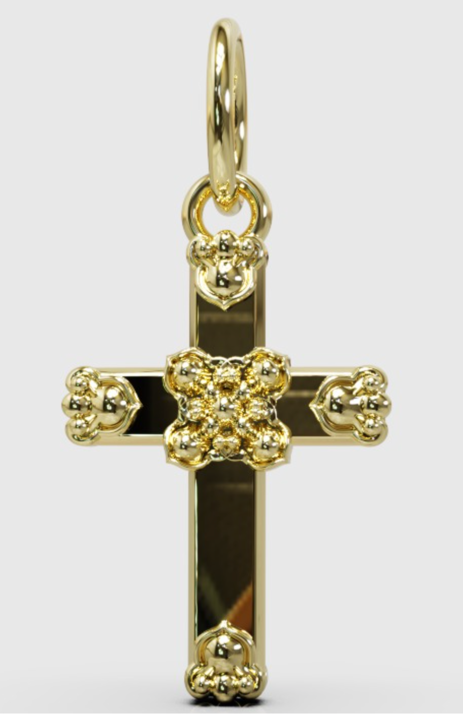 Genuine 9ct 9k Yellow, Rose or White Gold Small Fancy Cross Tiny Small Pendant / Charm