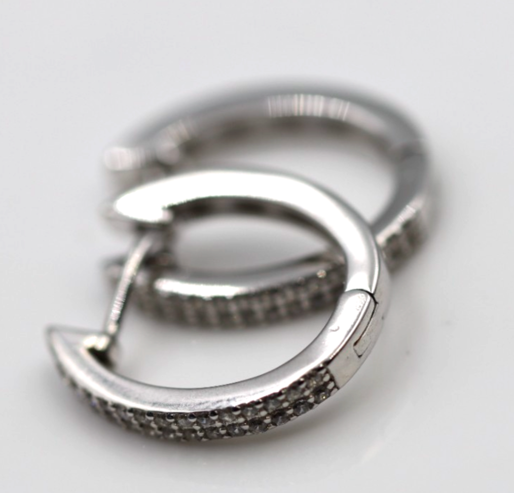 Genuine Sterling Silver 925 Oval Hoop 16mm x 18mm Earrings