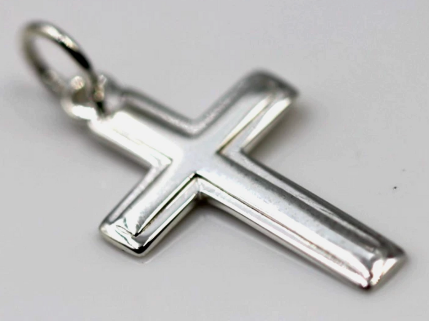 Genuine Sterling Silver 925 Solid Cross Pendant 23mm x 13mm
