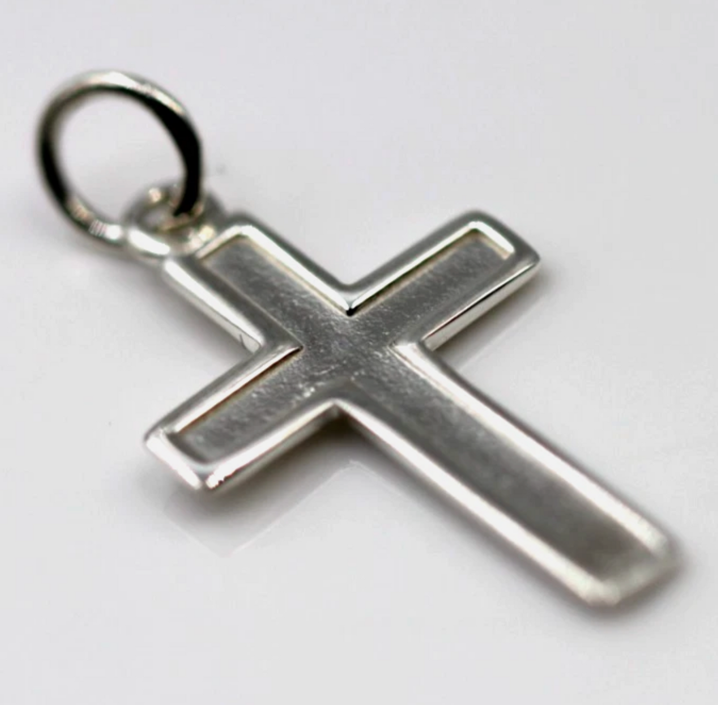 Genuine Sterling Silver 925 Solid Cross Pendant 23mm x 13mm