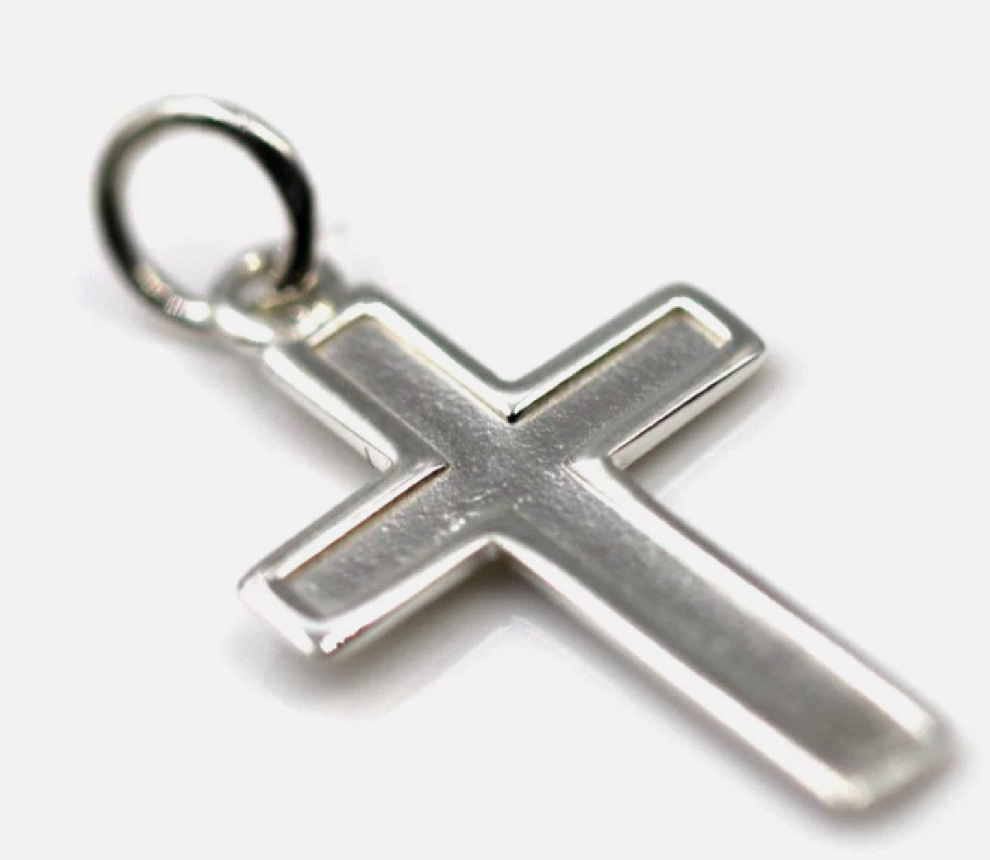 Genuine Sterling Silver 925 Solid Cross Pendant 23mm x 13mm