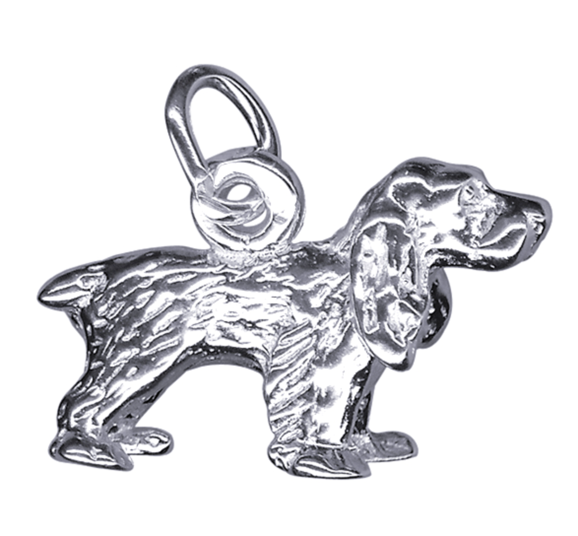 Kaedesigns 3D Genuine Sterling Silver 925 Cocker Spaniel Dog Charm / Pendant