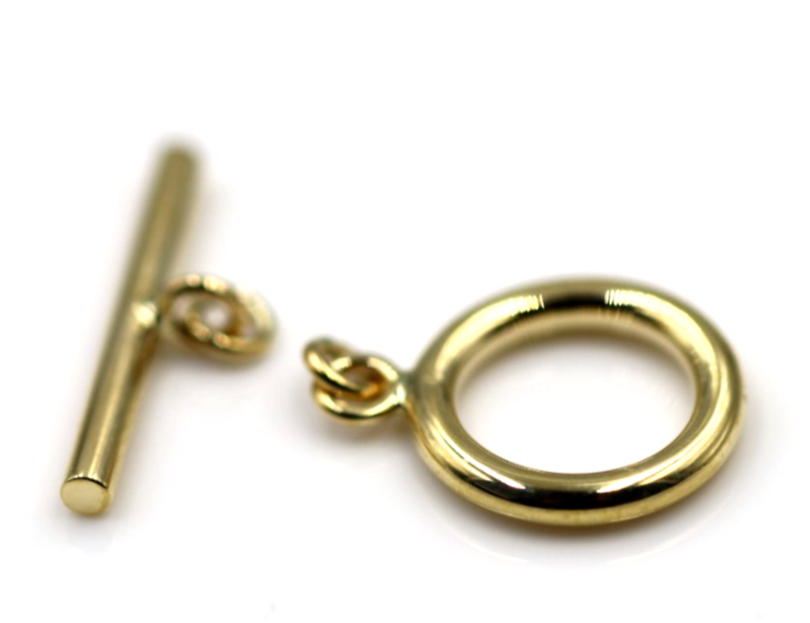 Genuine 9ct Yellow Gold 375  T-bar Toggle Set with Chain Polished