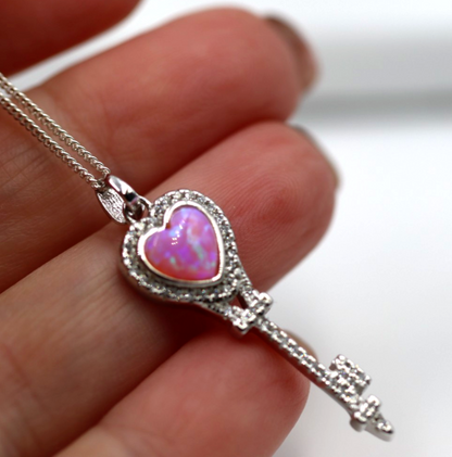 Genuine Sterling Silver 925 18th or 21st Key Pendant + Necklace