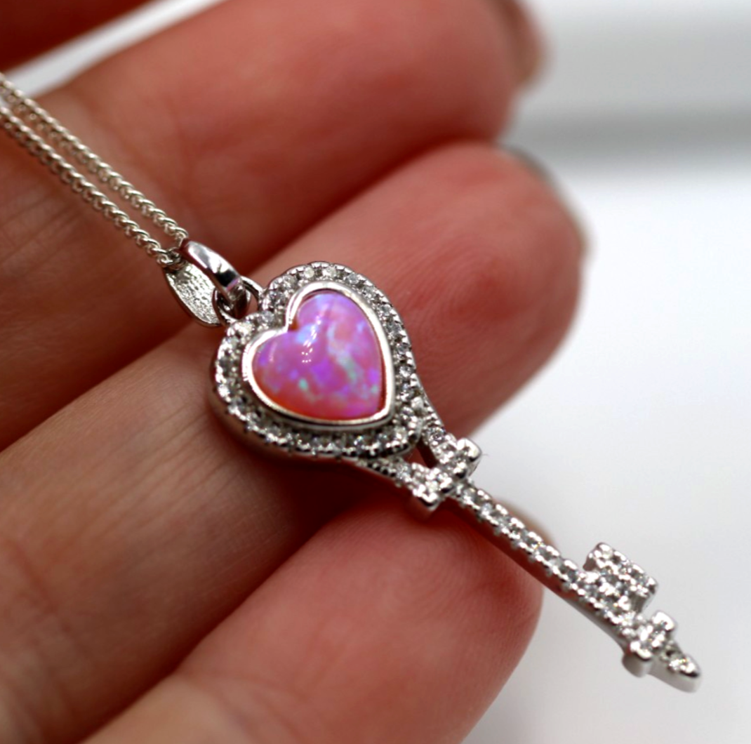 Genuine Sterling Silver 925 18th or 21st Key Pendant + Necklace