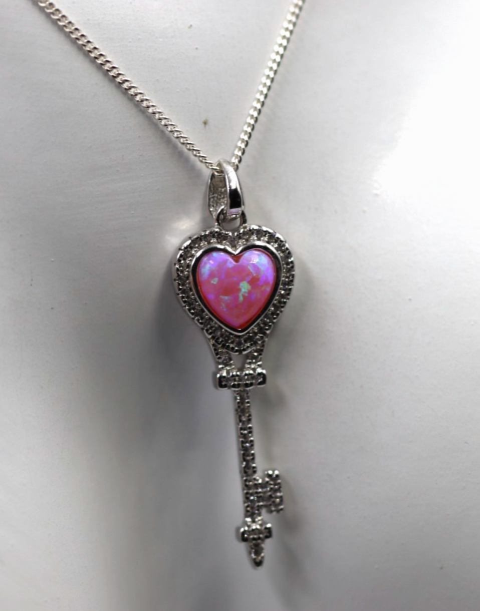 Genuine Sterling Silver 925 18th or 21st Key Pendant + Necklace