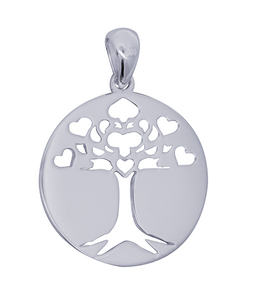 Genuine New Sterling Silver 925 20mm Round ‘Tree of Life’ Pendant