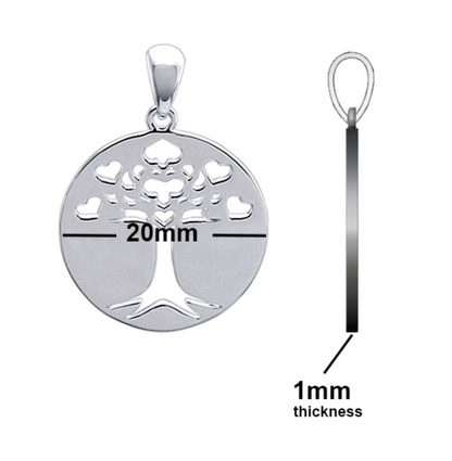 Genuine New Sterling Silver 925 20mm Round ‘Tree of Life’ Pendant