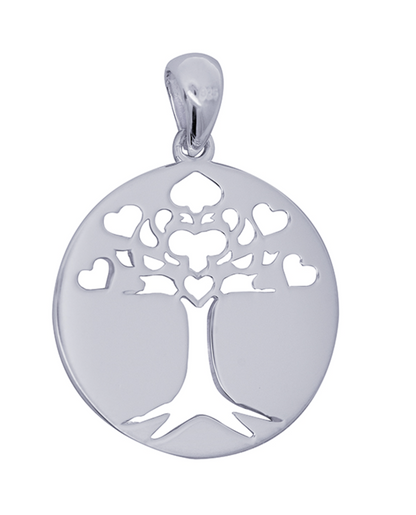 Genuine New Sterling Silver 925 20mm Round ‘Tree of Life’ Pendant