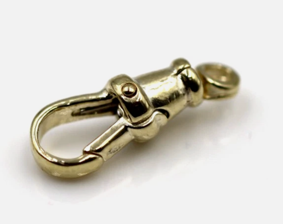 Genuine 9kt 9ct 375 Solid Yellow or Rose Gold Rotating Albert Swivel Clasp 17mm Size