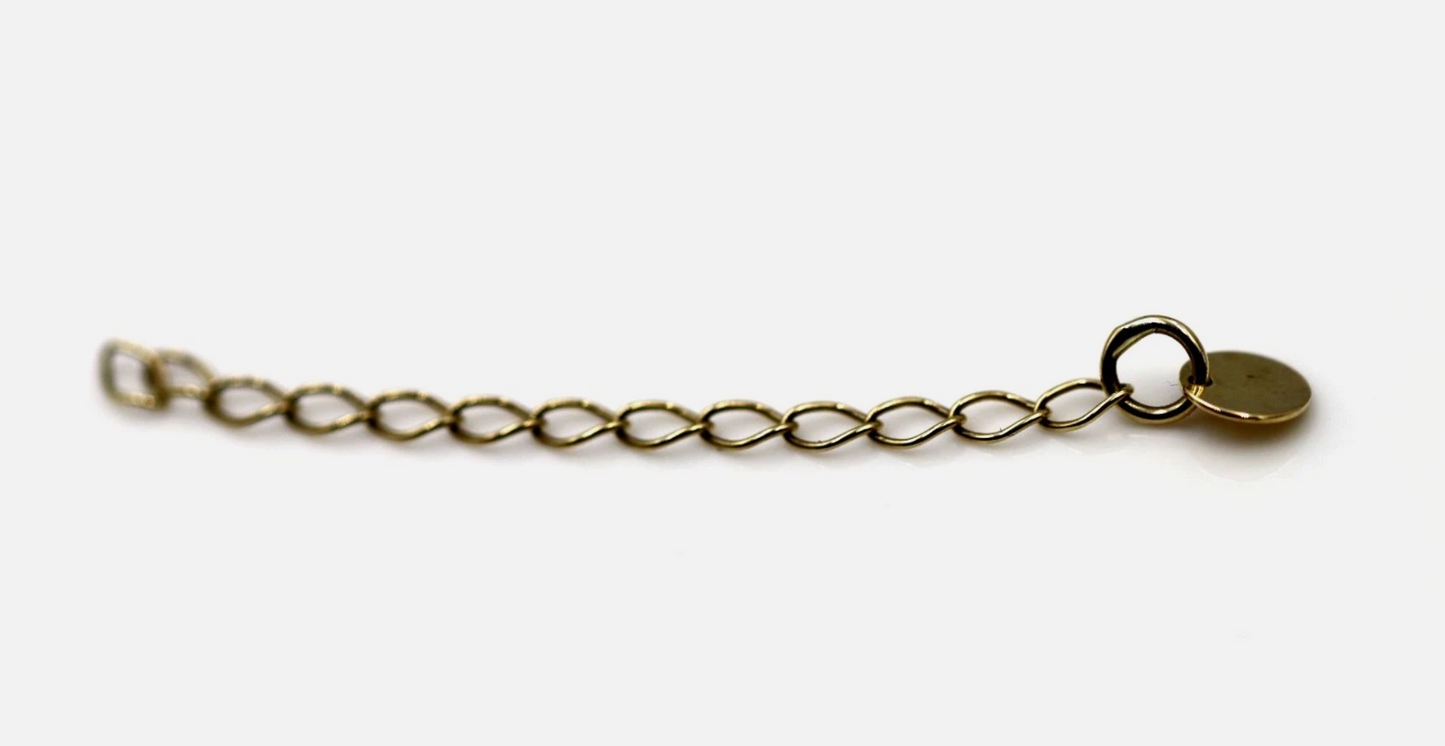 Genuine 9k 9ct Yellow Gold 375 2.5mm wide Safety Chain 4.5cm