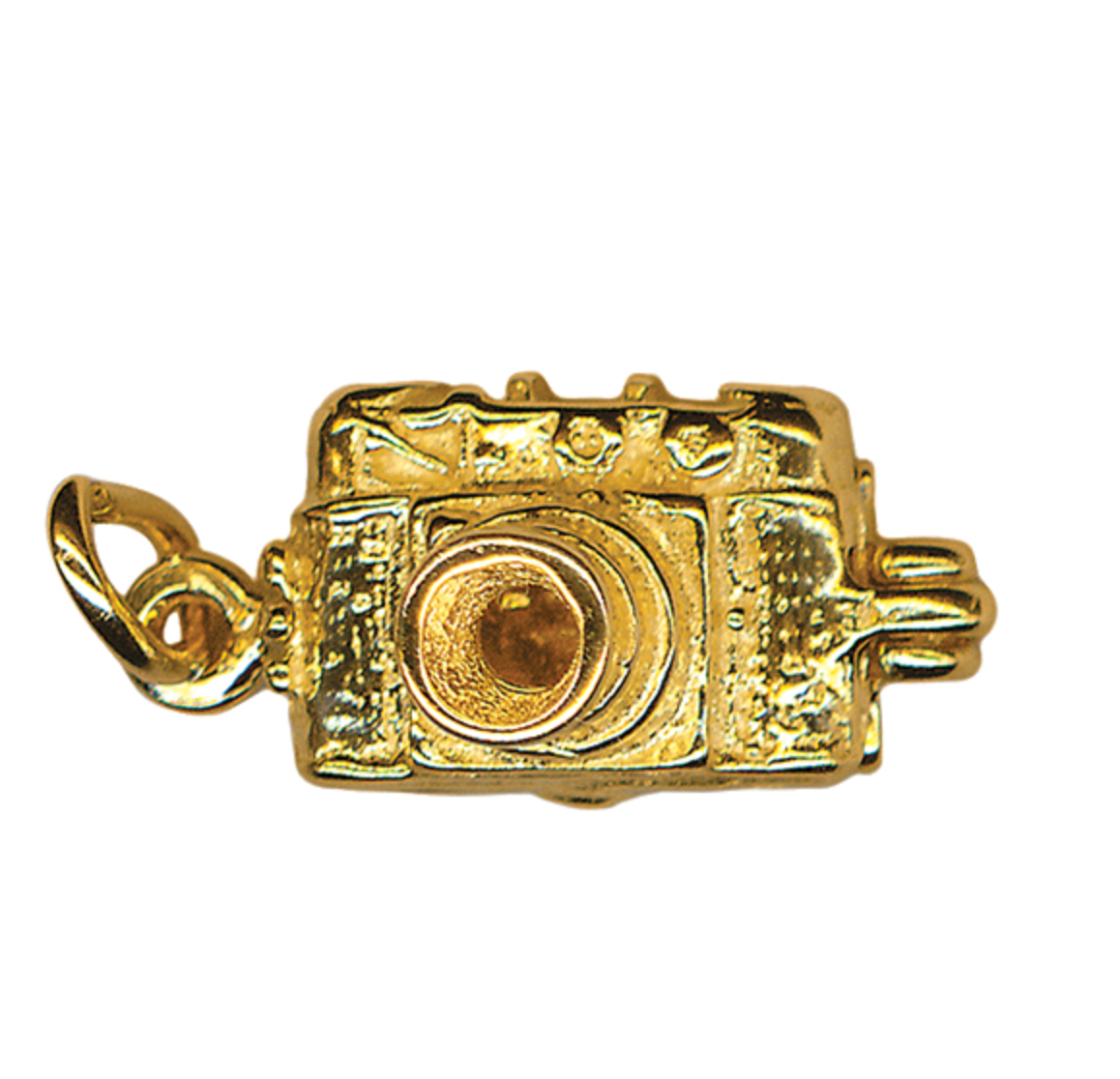 Genuine 9ct 9k 375 Yellow Gold Camera Photographer Open Pendant / Charm