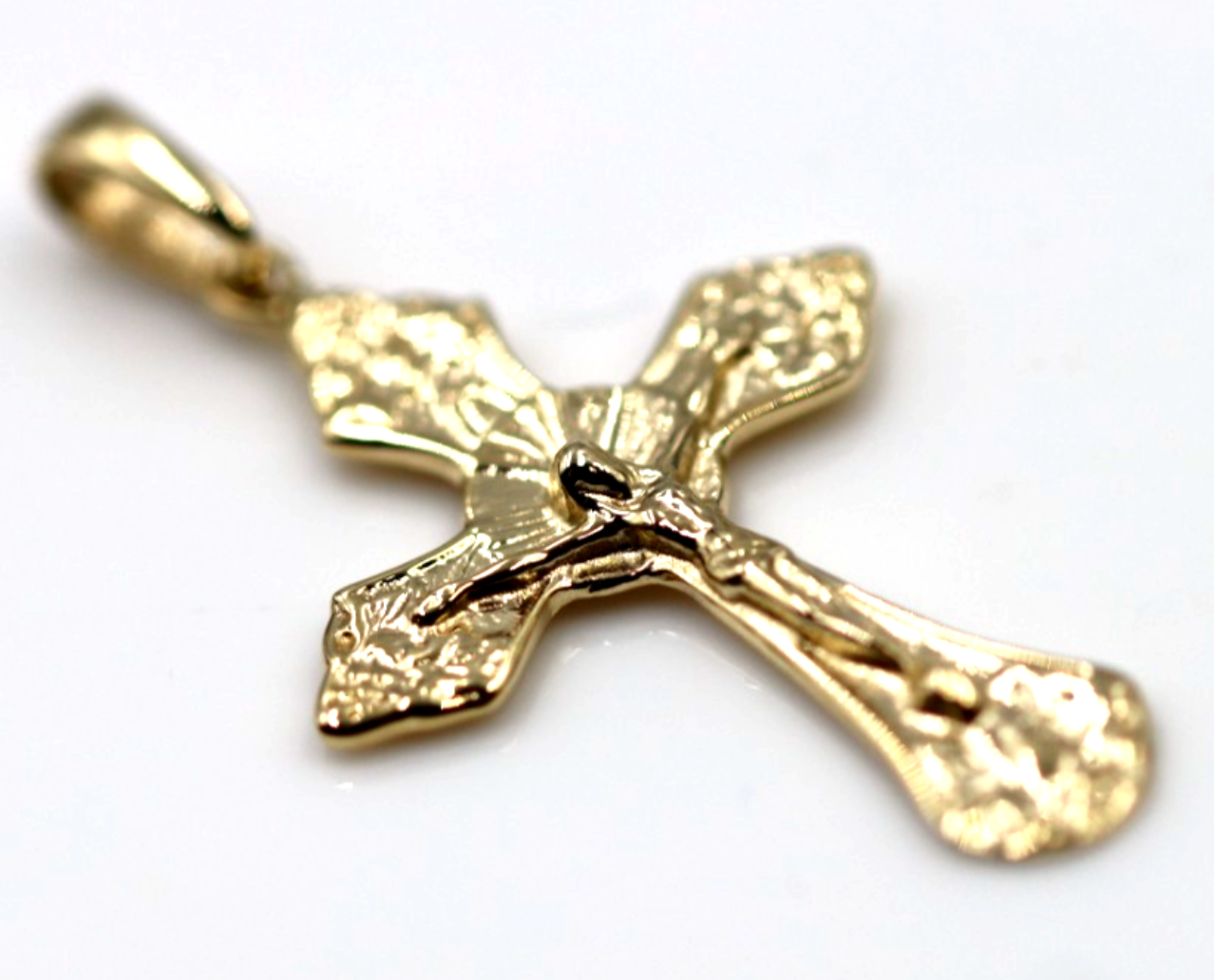 Genuine Small New 9ct 9K Yellow, Rose or White Gold Plain Cross Crucifix Pendant