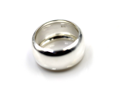 Genuine Heavy Solid Sterling Silver 925 10mm Wide Barrel Band Ring - Choose your size