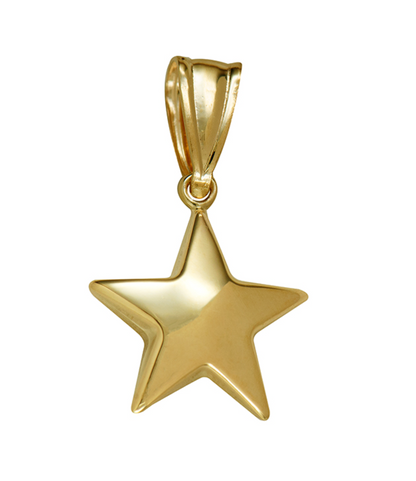 Kaedesigns New Genuine 9ct 9K 375 Yellow Gold Plain Star Pendant Charm