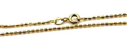 Genuine 18ct 18k 750 Yellow Gold Ball Bead Chain 45cm Necklace Chain