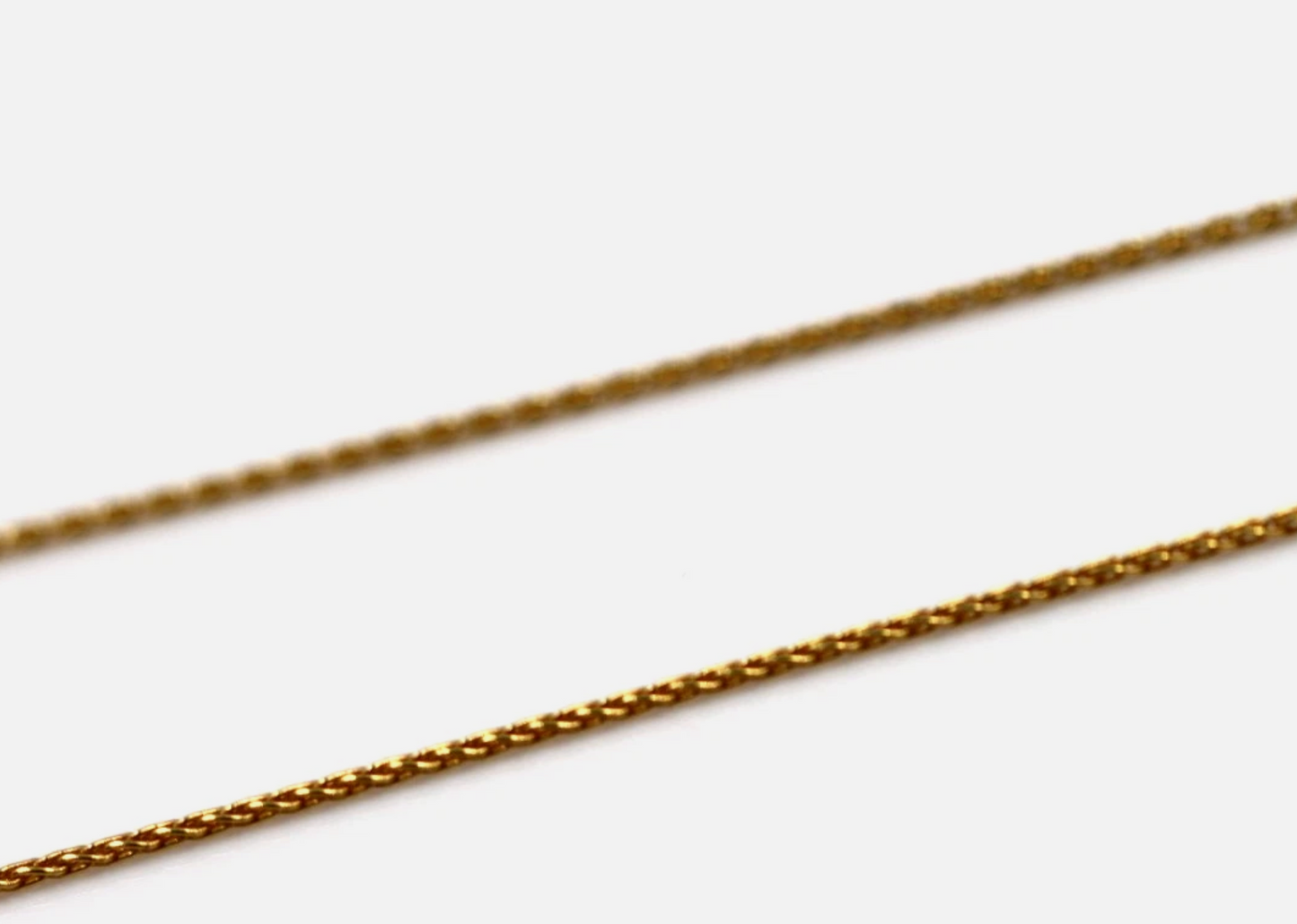 Genuine 9ct 9k 375 Yellow Gold Spinga Chain Necklace 45cm 1.5grams