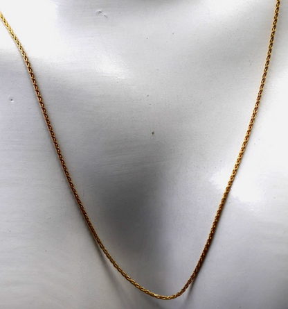 Genuine 9ct 9k 375 Yellow Gold Spinga Chain Necklace 45cm 1.5grams