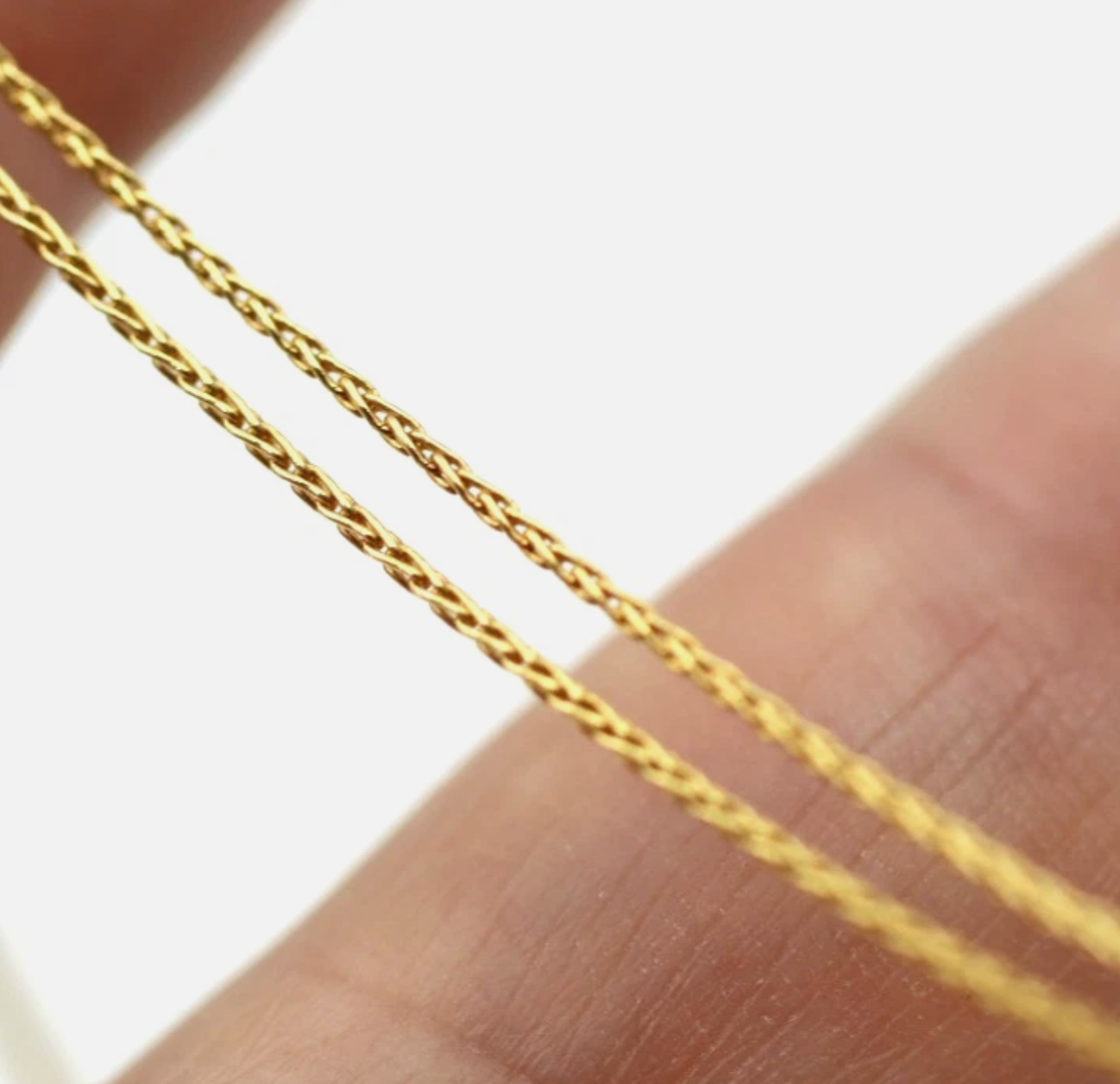 Genuine 9ct 9k 375 Yellow Gold Spinga Chain Necklace 45cm 1.5grams