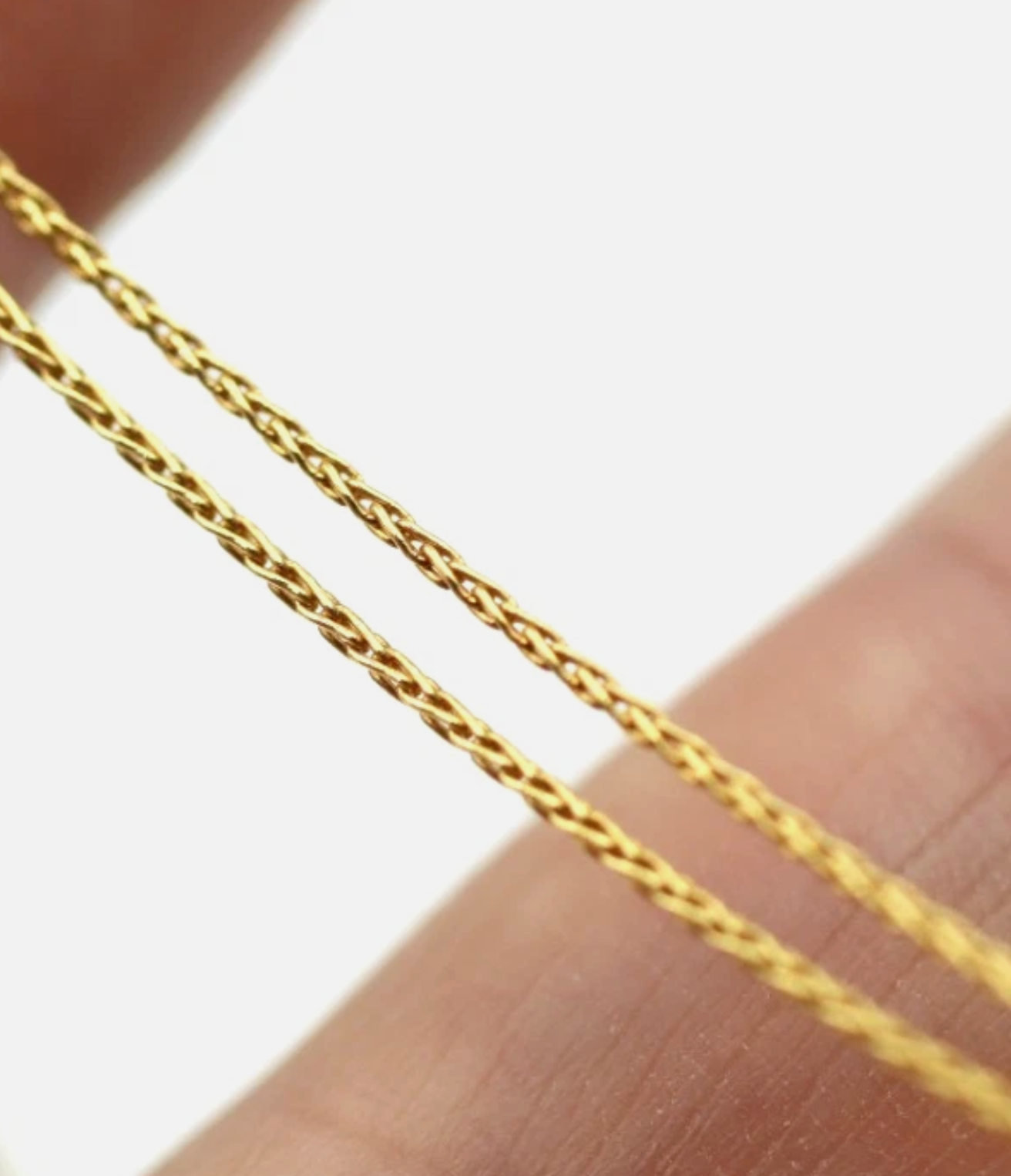 Genuine 9ct 9k 375 Yellow Gold Spinga Chain Necklace 45cm 1.5grams