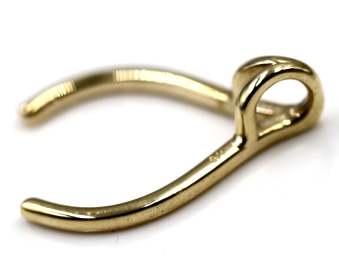 Kaedesigns Genuine 9ct 9k 375 Large Genuine Yellow, Rose Or White Gold Horseshoe Ring Holder Pendant