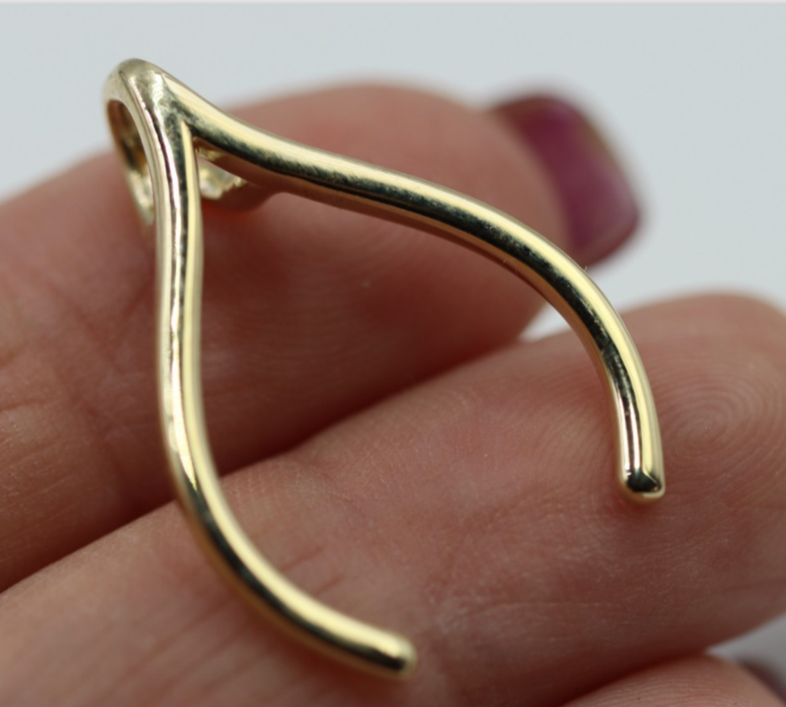 Kaedesigns Genuine 9ct 9k 375 Large Genuine Yellow, Rose Or White Gold Horseshoe Ring Holder Pendant