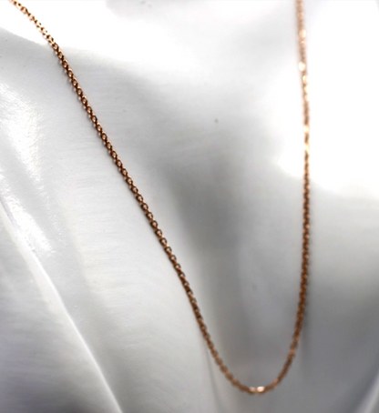 Genuine 18ct 18K 750 Rose Gold Cable Chain Necklace 50cm 3.35g