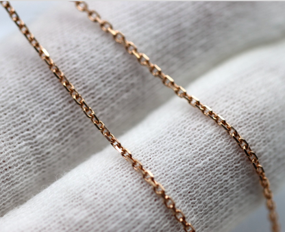 Genuine 18ct 18K 750 Rose Gold Cable Chain Necklace 50cm 3.35g