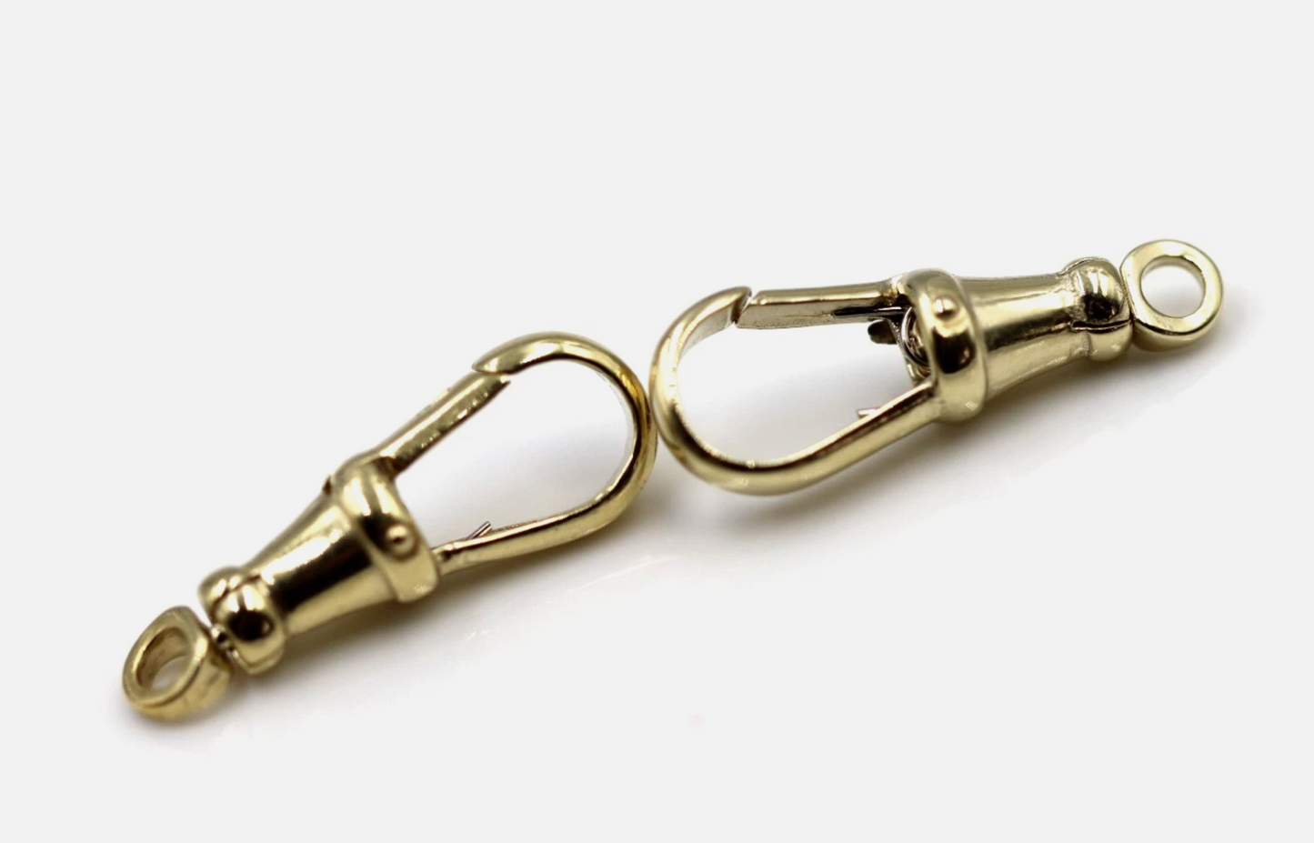 Genuine New 1 pair 9k 9ct 2 X Yellow Gold Albert Swivel Clasp 23mm