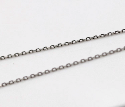 Genuine 18ct 18K White Gold Fine Cable Chain Necklace 1.29grams 50cm